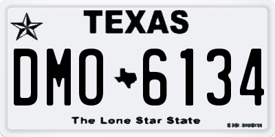 TX license plate DMO6134
