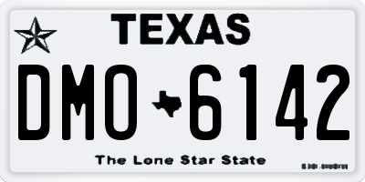 TX license plate DMO6142