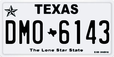 TX license plate DMO6143
