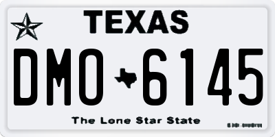 TX license plate DMO6145