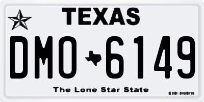 TX license plate DMO6149