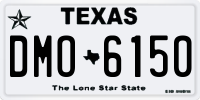 TX license plate DMO6150