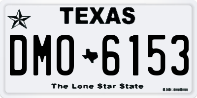TX license plate DMO6153