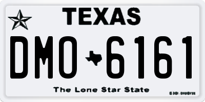TX license plate DMO6161