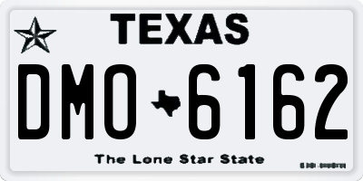 TX license plate DMO6162