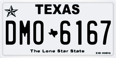 TX license plate DMO6167