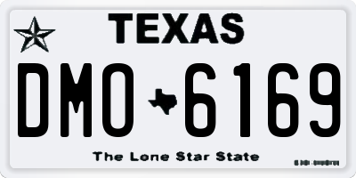 TX license plate DMO6169