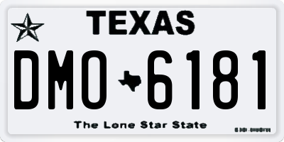 TX license plate DMO6181