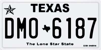 TX license plate DMO6187