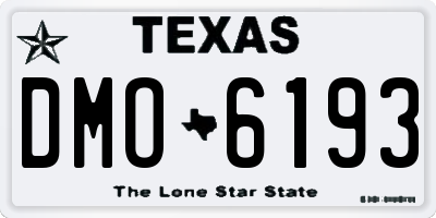 TX license plate DMO6193