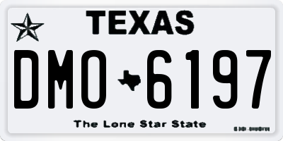 TX license plate DMO6197