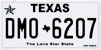 TX license plate DMO6207