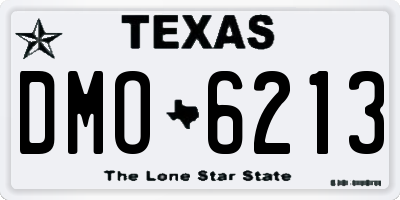 TX license plate DMO6213