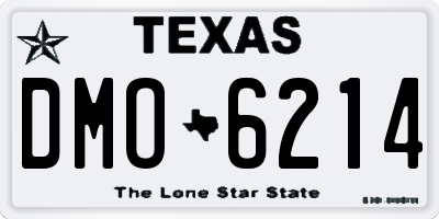 TX license plate DMO6214
