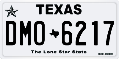 TX license plate DMO6217