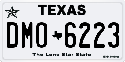 TX license plate DMO6223