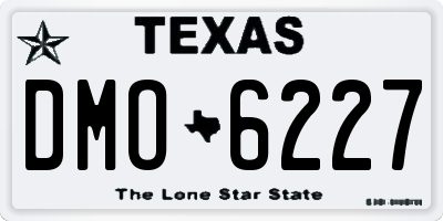 TX license plate DMO6227