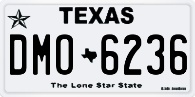 TX license plate DMO6236