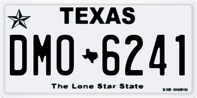 TX license plate DMO6241