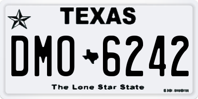 TX license plate DMO6242