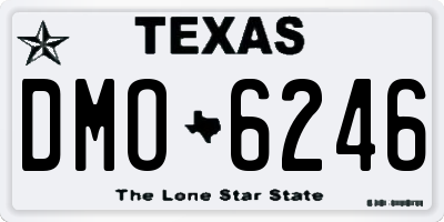 TX license plate DMO6246