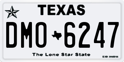 TX license plate DMO6247