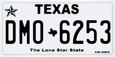 TX license plate DMO6253