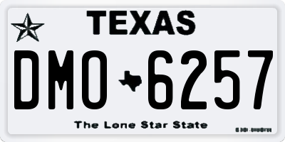 TX license plate DMO6257