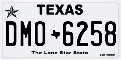 TX license plate DMO6258