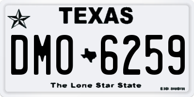 TX license plate DMO6259