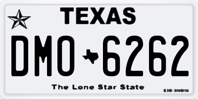 TX license plate DMO6262