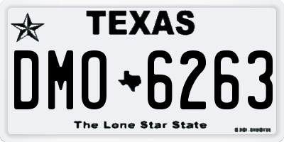 TX license plate DMO6263