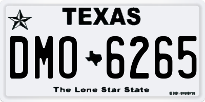 TX license plate DMO6265