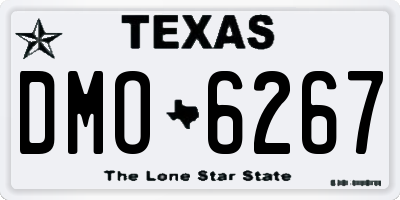 TX license plate DMO6267