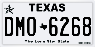 TX license plate DMO6268