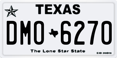 TX license plate DMO6270