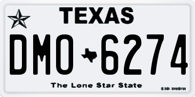 TX license plate DMO6274