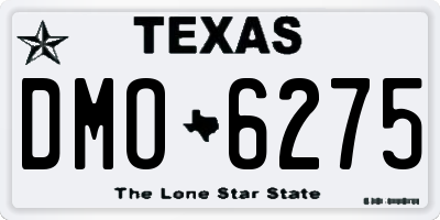 TX license plate DMO6275