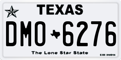 TX license plate DMO6276