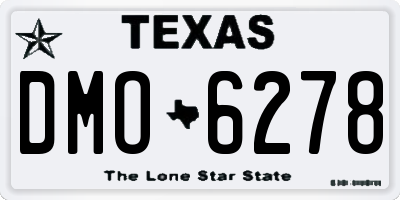 TX license plate DMO6278