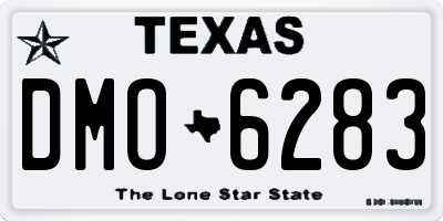 TX license plate DMO6283