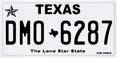TX license plate DMO6287