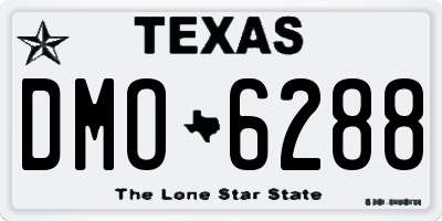 TX license plate DMO6288