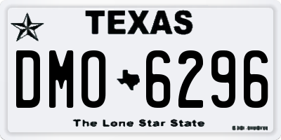 TX license plate DMO6296