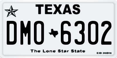 TX license plate DMO6302