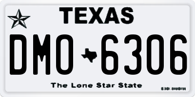 TX license plate DMO6306