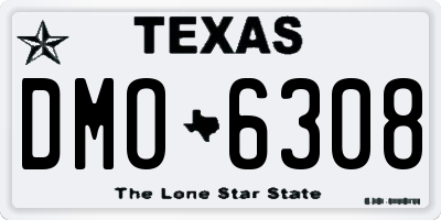 TX license plate DMO6308