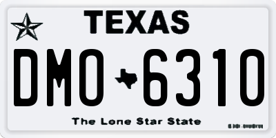 TX license plate DMO6310