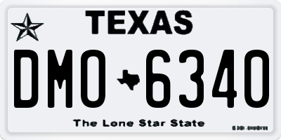 TX license plate DMO6340