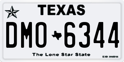 TX license plate DMO6344